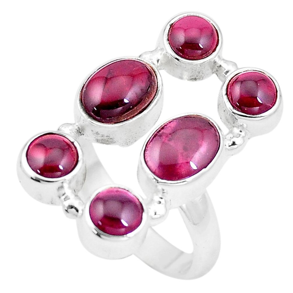 10.00cts natural red garnet 925 sterling silver ring jewelry size 7 p16014