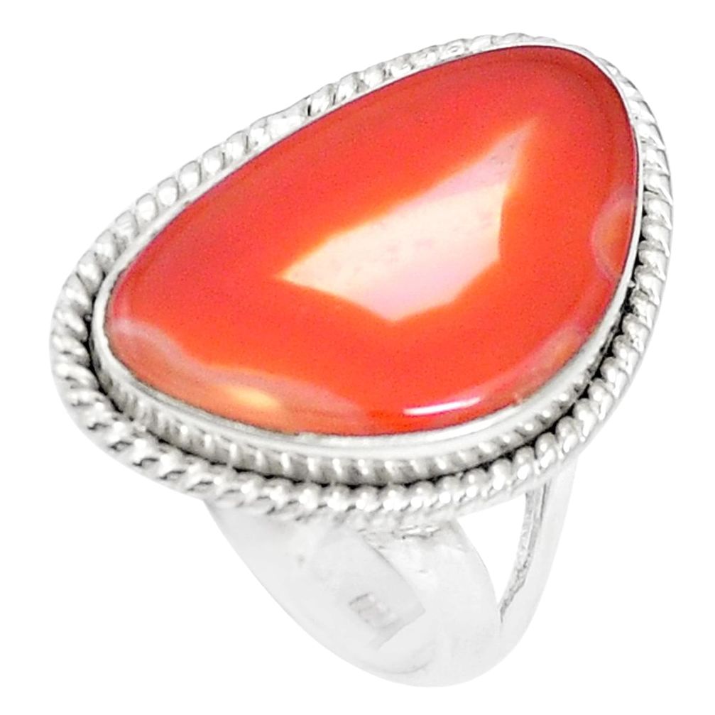 12.07cts natural honey botswana agate 925 sterling silver ring size 7 p17143