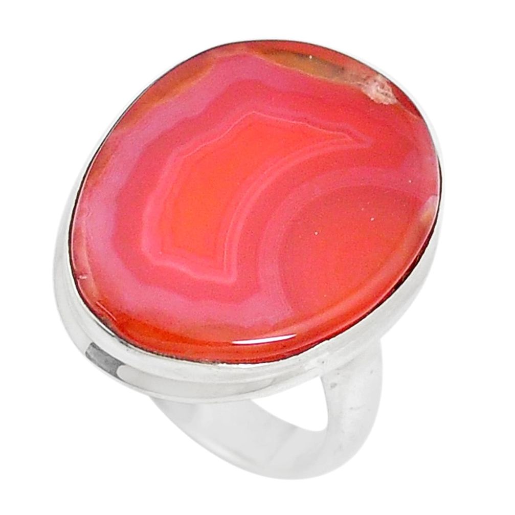 14.14cts natural honey botswana agate 925 sterling silver ring size 6.5 p17158
