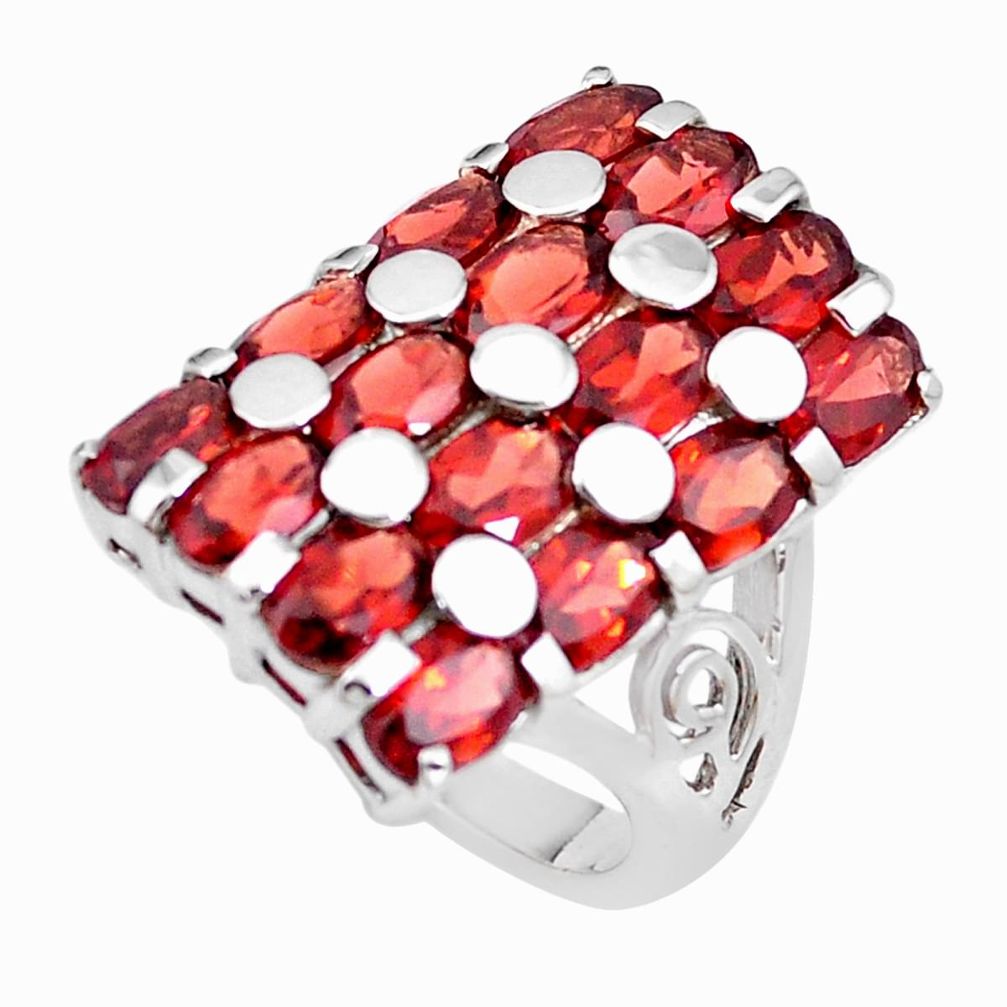 15.94cts natural red garnet 925 sterling silver ring jewelry size 7.5 p18694