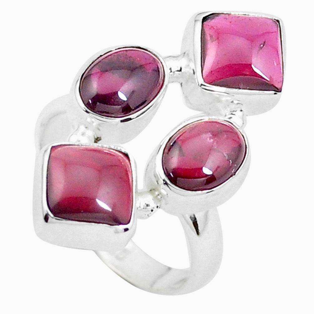 12.64cts natural red garnet 925 sterling silver ring jewelry size 7 p26087