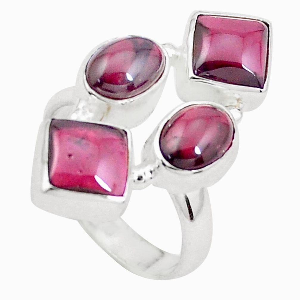 12.64cts natural red garnet 925 sterling silver ring jewelry size 7 p26088