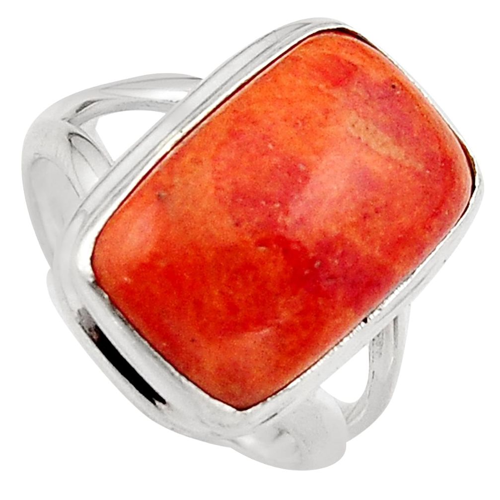 10.12cts red copper turquoise 925 silver solitaire ring jewelry size 6.5 p95546