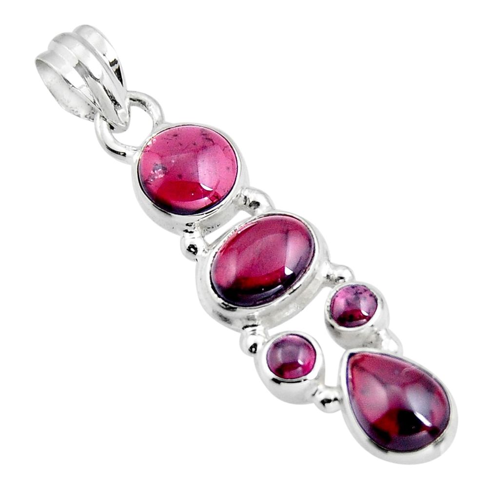 9.42cts natural red garnet pear 925 sterling silver pendant jewelry r4823