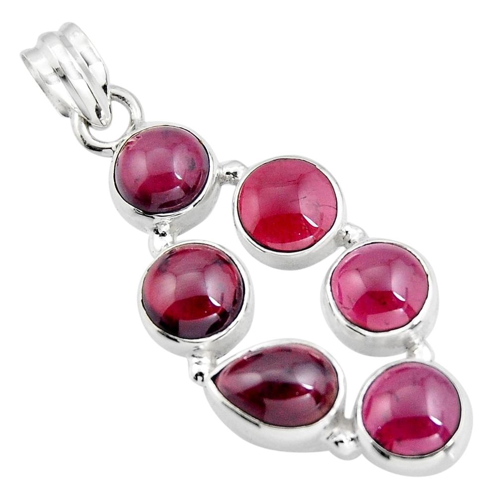 19.82cts natural red garnet 925 sterling silver pendant jewelry r4828