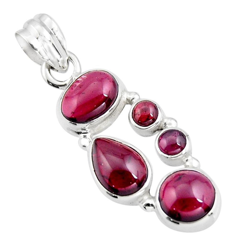 9.42cts natural red garnet pear 925 sterling silver pendant jewelry r4830