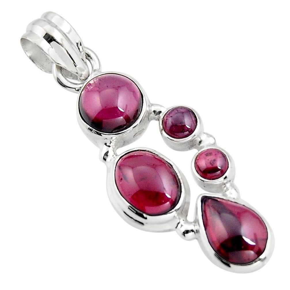 9.04cts natural red garnet 925 sterling silver pendant jewelry r4833
