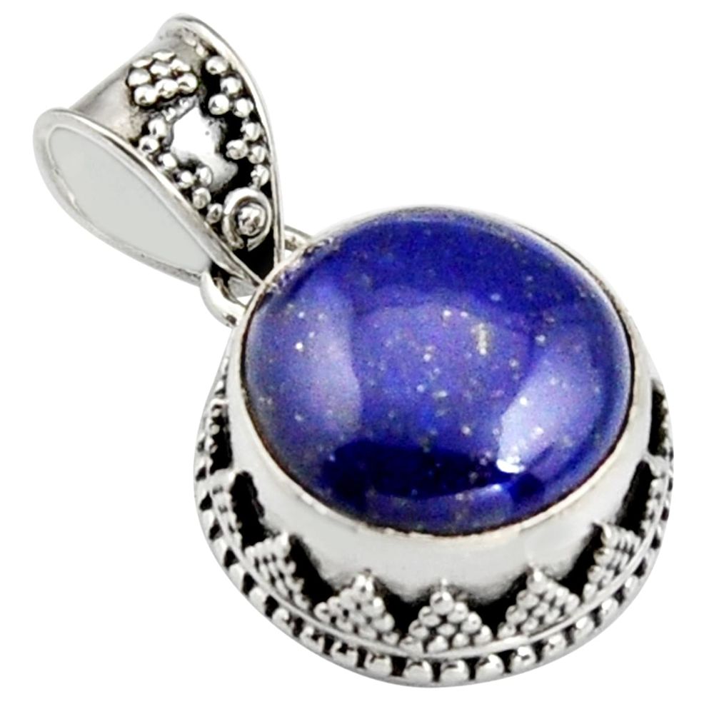 925 sterling silver 13.79cts natural blue lapis lazuli pendant jewelry r4903