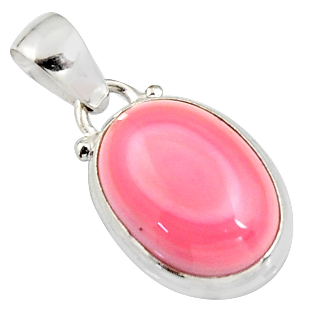 12.58cts natural pink queen conch shell 925 sterling silver pendant r5362