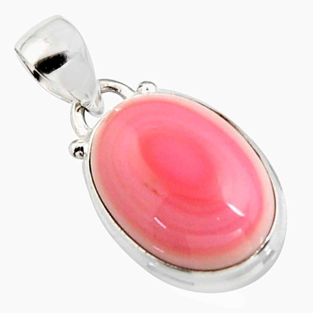 13.73cts natural pink queen conch shell 925 sterling silver pendant r5371