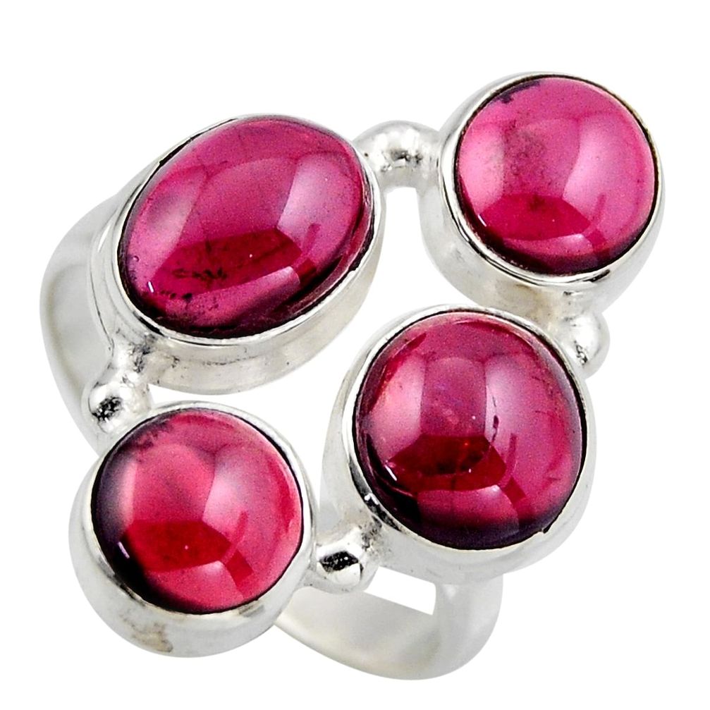 7.77cts natural red garnet 925 sterling silver ring jewelry size 8 r2162