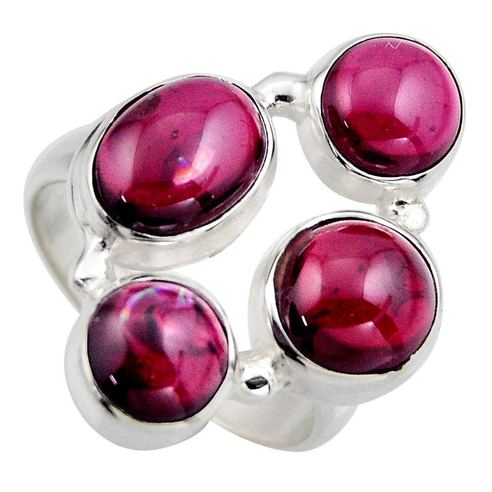 7.73cts natural red garnet 925 sterling silver ring jewelry size 7 r2165