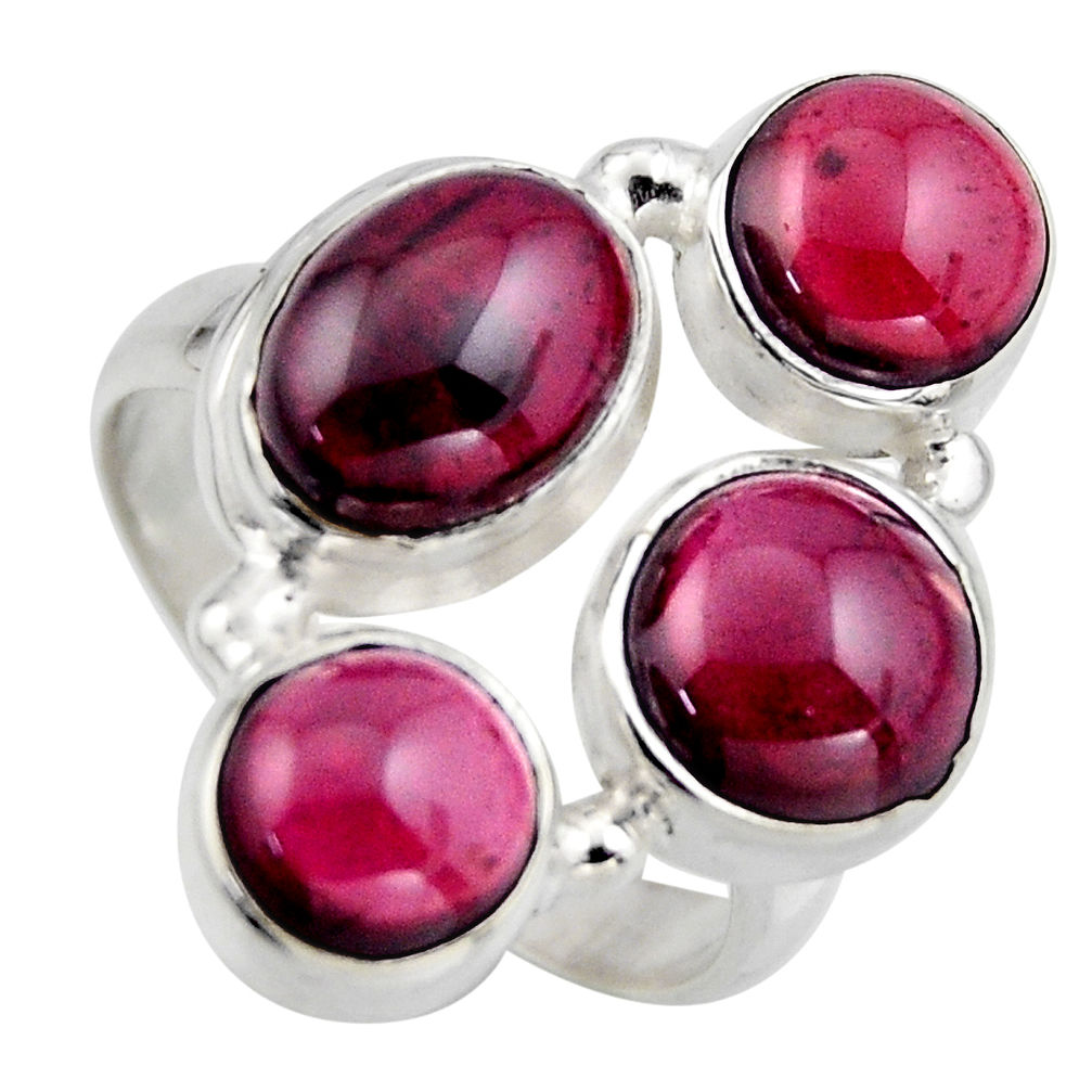 8.27cts natural red garnet 925 sterling silver ring jewelry size 7.5 r2168