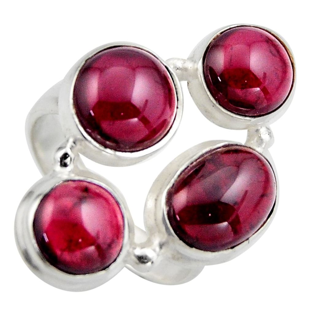 7.56cts natural red garnet 925 sterling silver ring jewelry size 6 r2175