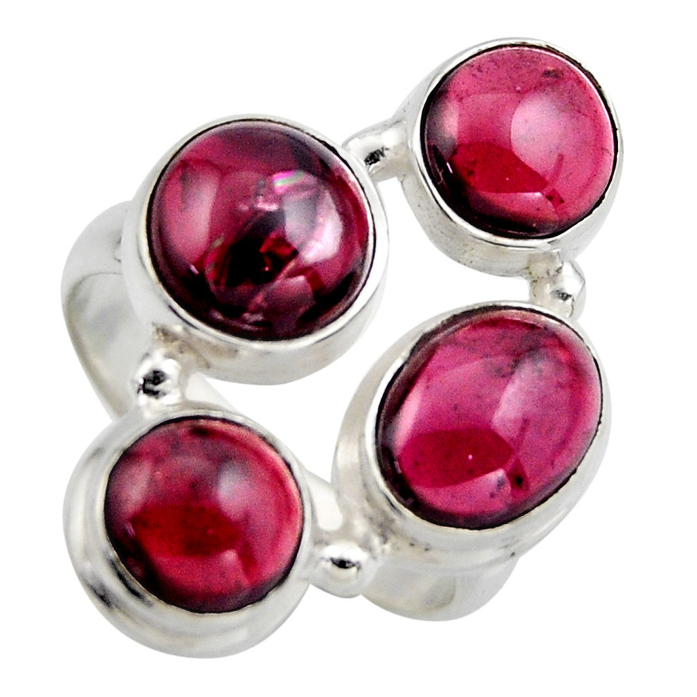 7.73cts natural red garnet 925 sterling silver ring jewelry size 7 r2176