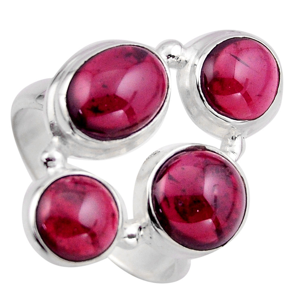 7.73cts natural red garnet 925 sterling silver ring jewelry size 7.5 r2177