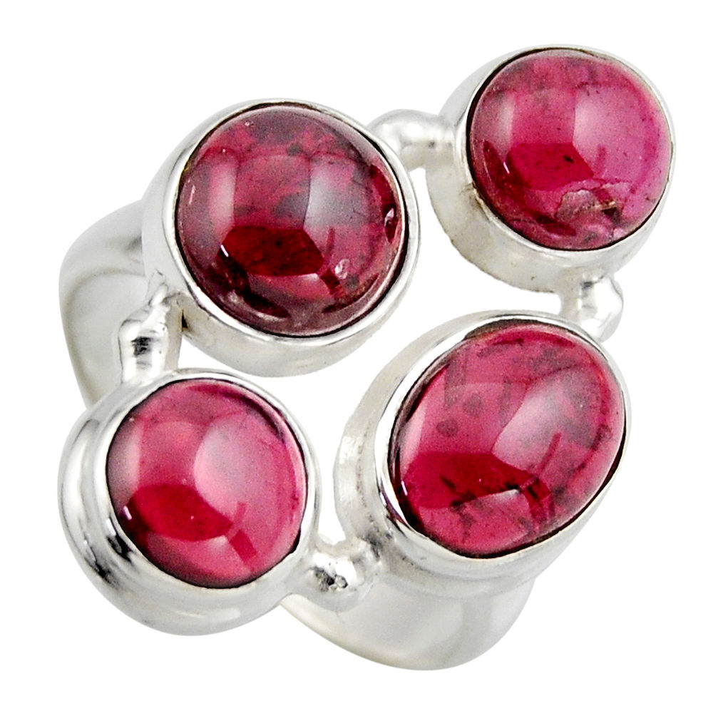 7.73cts natural red garnet 925 sterling silver ring jewelry size 7 r2179