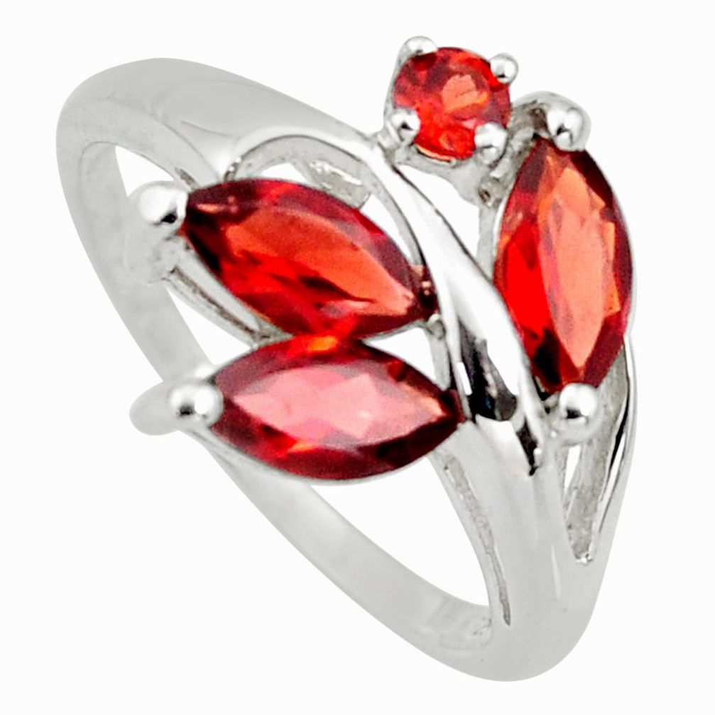 4.67cts natural red garnet 925 sterling silver ring jewelry size 6.5 r6211