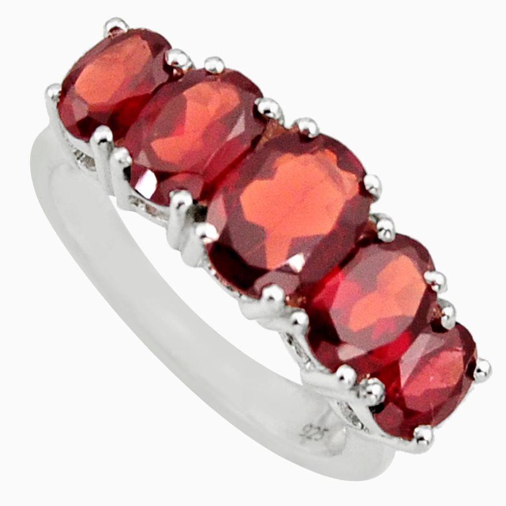 7.04cts natural red garnet 925 sterling silver ring jewelry size 6.5 r6271