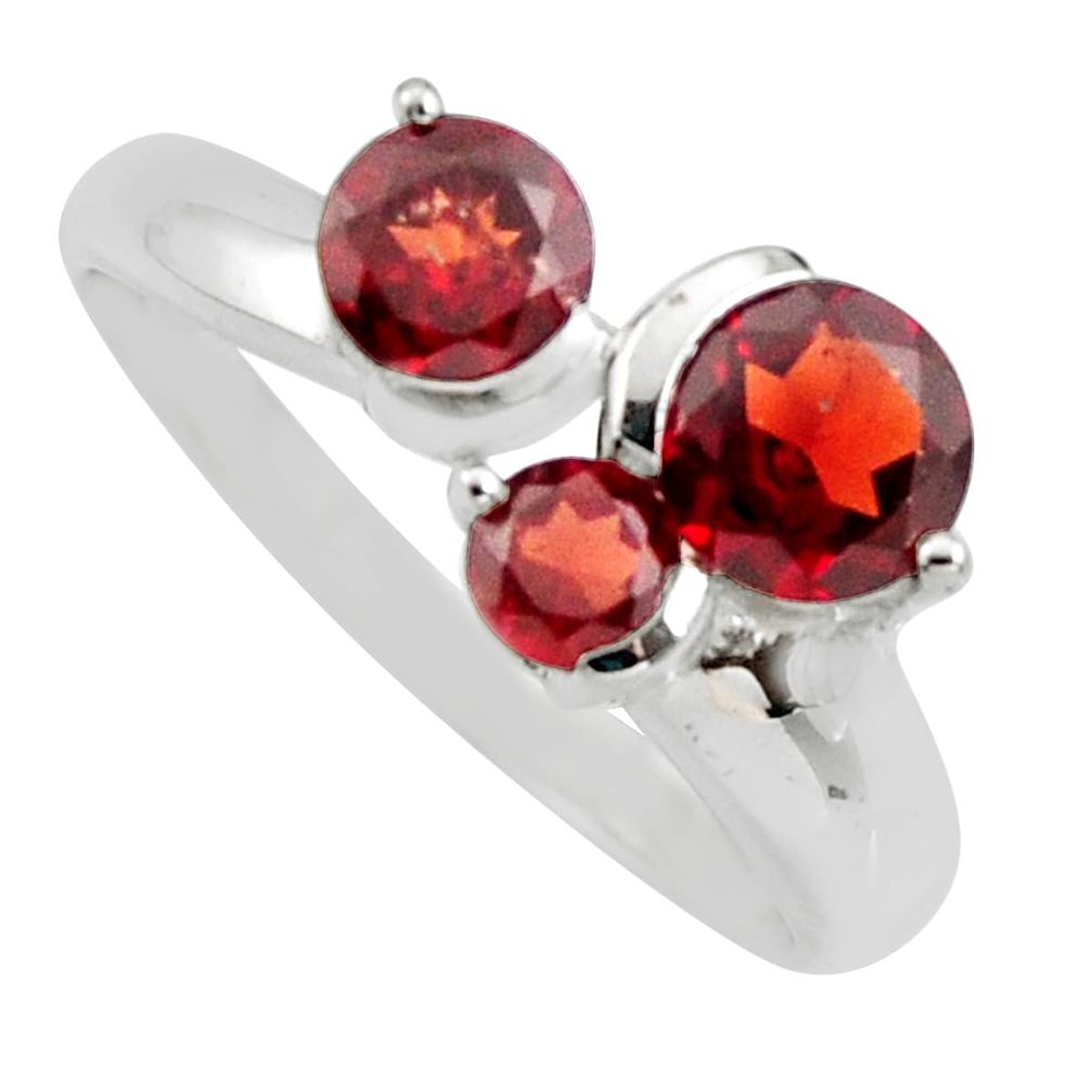 3.13cts natural red garnet 925 sterling silver ring jewelry size 9 r6449