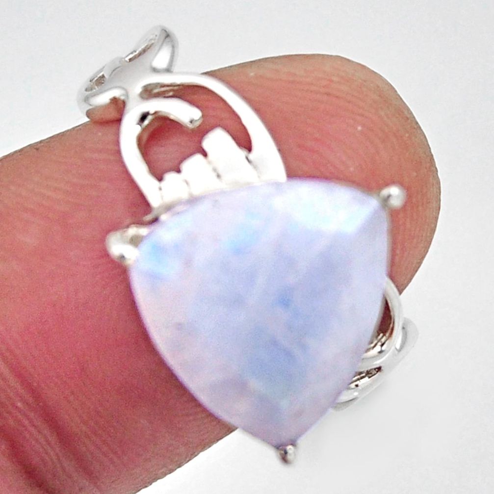 925 silver 5.73cts natural rainbow moonstone solitaire ring jewelry size 7 r6460