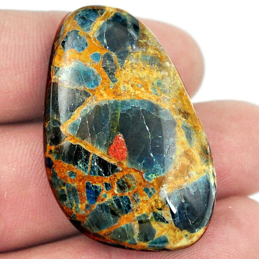 Natural 56.95cts apatite orange cabochon 38x24 mm loose gemstone s1141