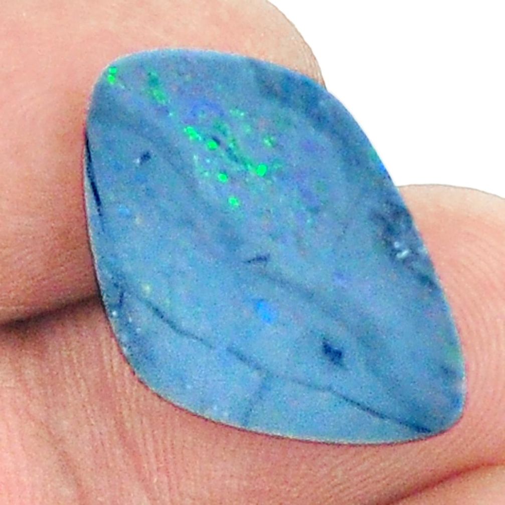 6.90cts doublet opal australian blue cabochon 22x15 mm loose gemstone s1260