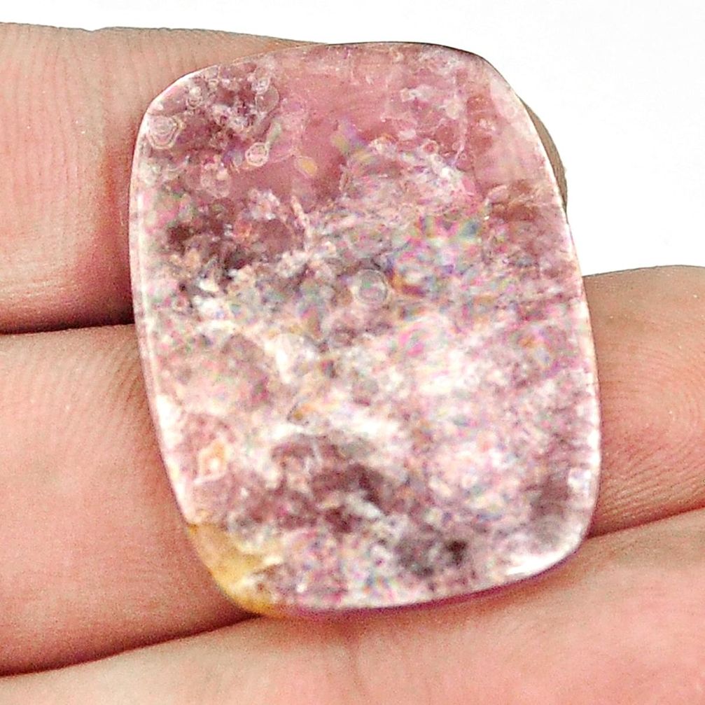 Natural 21.90cts muscovite purple cabochon 30x22 mm cushion loose gemstone s1286