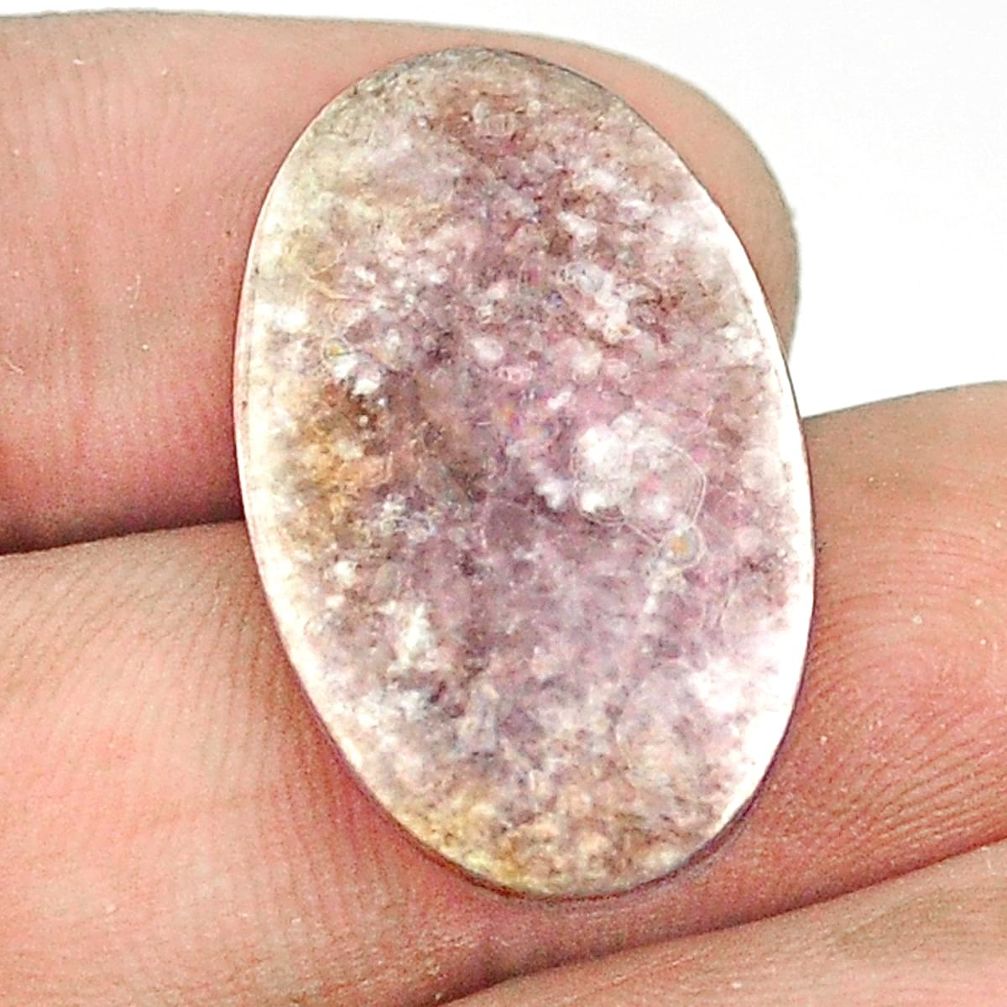 Natural 10.85cts muscovite purple cabochon 25x15 mm oval loose gemstone s1291