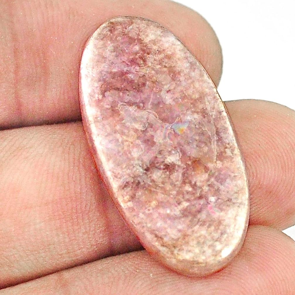 Natural 11.80cts muscovite purple cabochon 30x15 mm oval loose gemstone s1294
