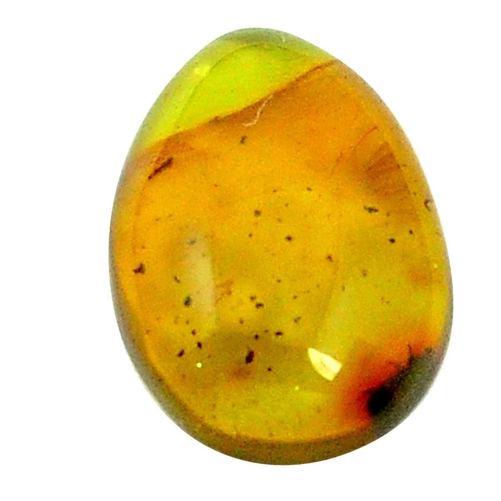 Natural 7.60cts amber from colombia green 24x17mm fancy loose gemstone s1348