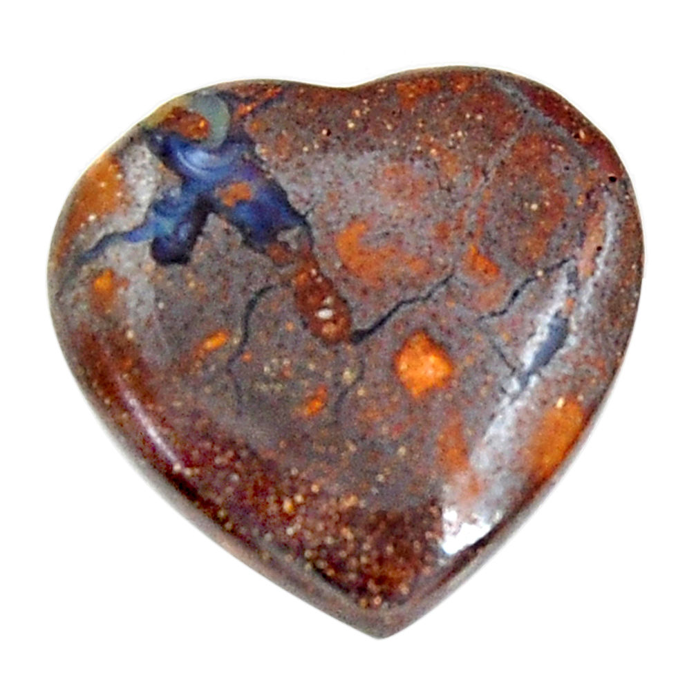  boulder opal brown cabochon 21x21mm heart loose gemstone s15348