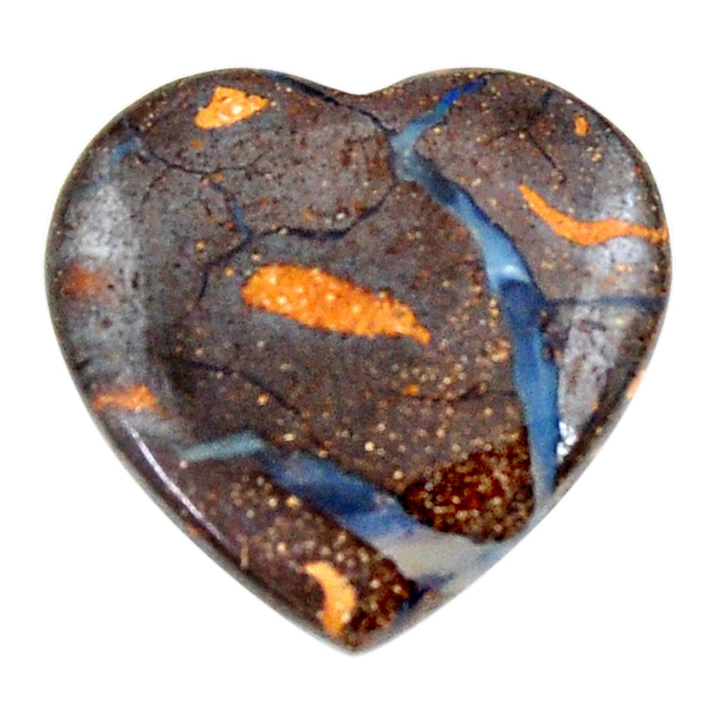  boulder opal brown cabochon 22x22mm heart loose gemstone s15350