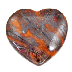 Natural 19.45cts boulder opal brown cabochon 20x20mm heart loose gemstone s15351