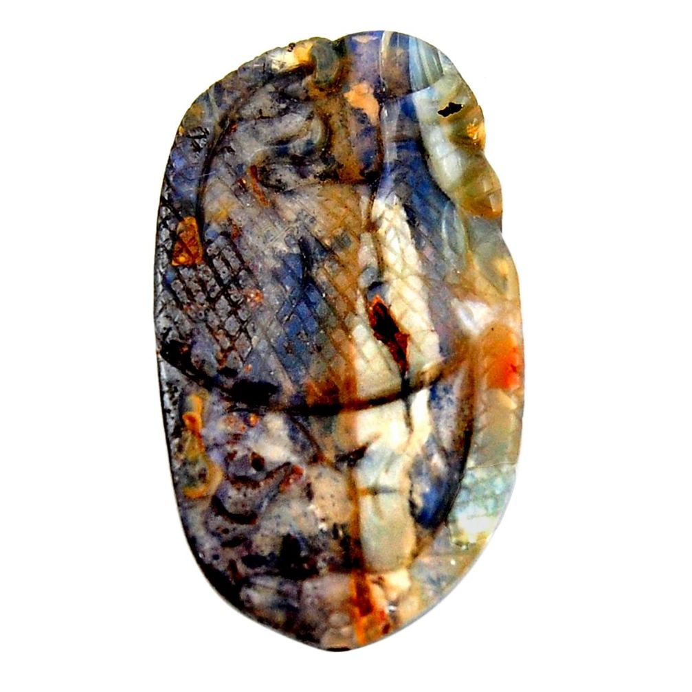  boulder opal carving brown 38.5x21 mm loose gemstone s15361