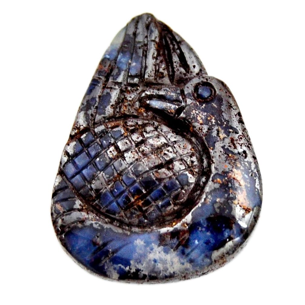  boulder opal carving brown 26x19 mm fancy loose gemstone s15389