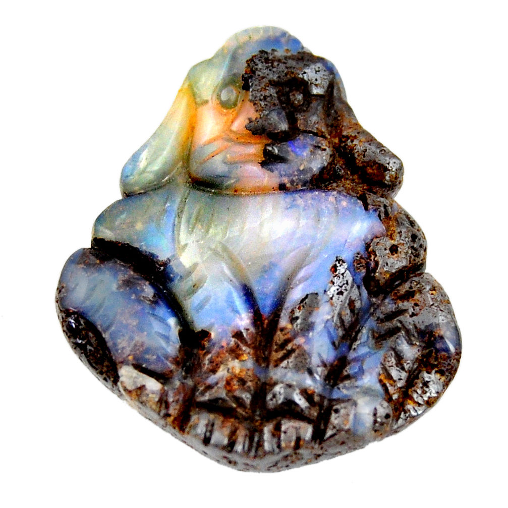  boulder opal carving 27x23 mm dof charm loose gemstone s15395