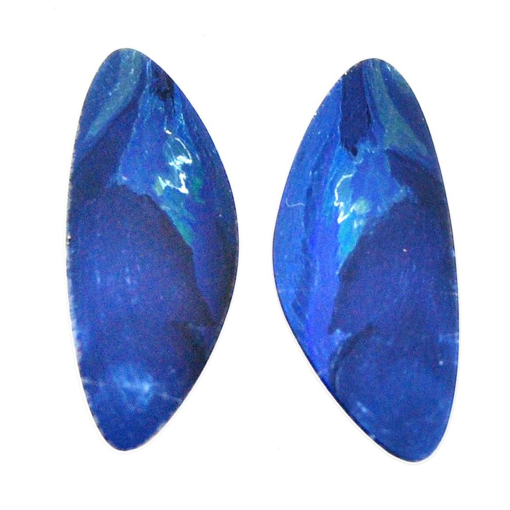  doublet opal australian 25x10mm pair loose gemstone s15557