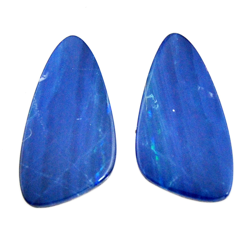 Natural 11.30cts doublet opal australian 20x10 mm pair loose gemstone s15560