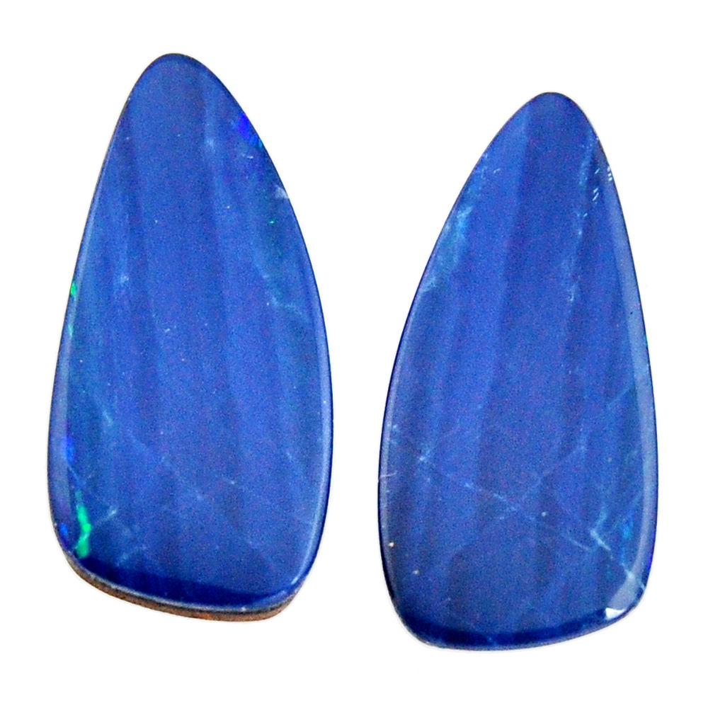  doublet opal australian 22.5x10 mm pair loose gemstone s15561