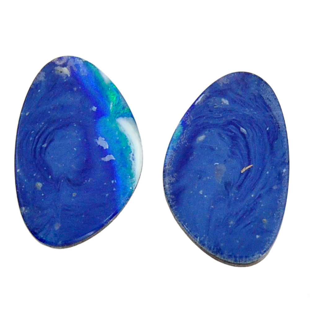 doublet opal australian 15.5x10 mm pair loose gemstone s15573