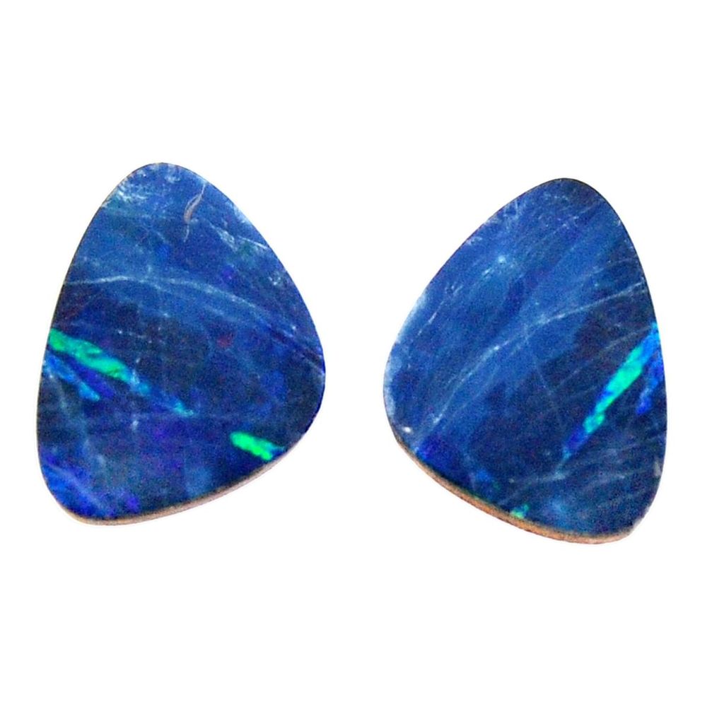 Natural 7.40cts doublet opal australian 13.5x10 mm pair loose gemstone s15579