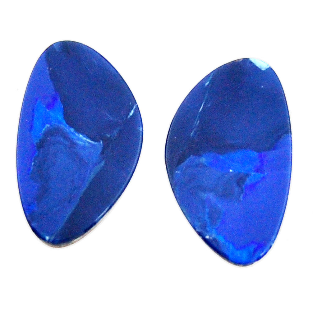 doublet opal australian blue 16.5x9mm pair loose gemstone s15590