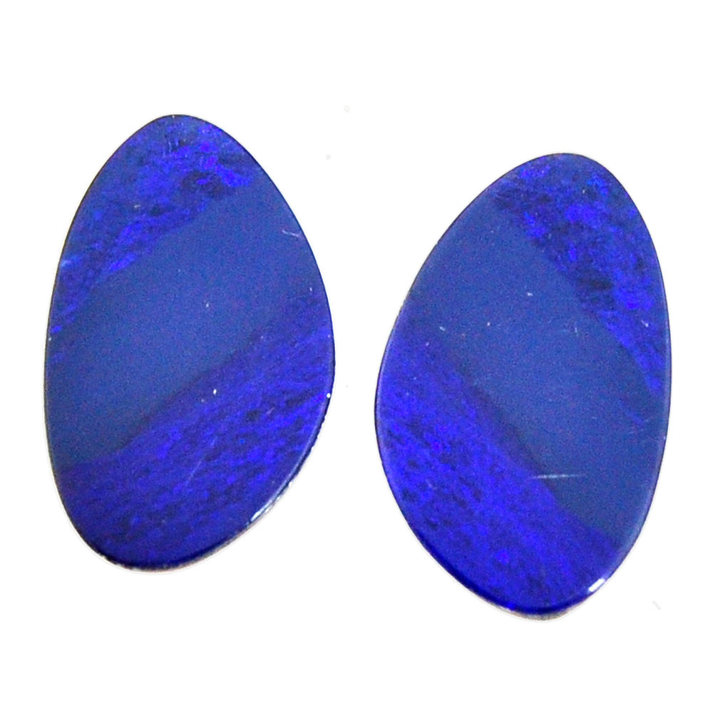 doublet opal australian 17.5x10 mm pair loose gemstone s15596