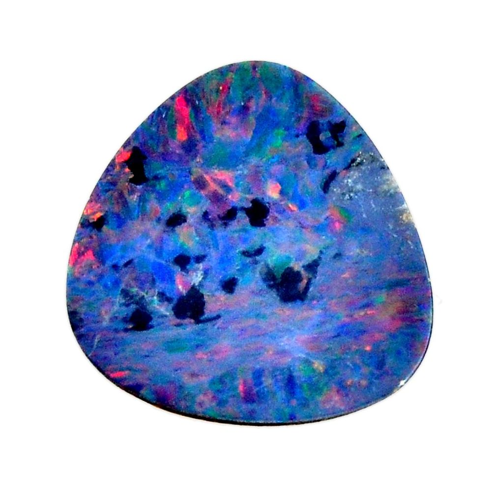 Natural 6.30cts doublet opal australian blue 18x17.5 mm loose gemstone s15611