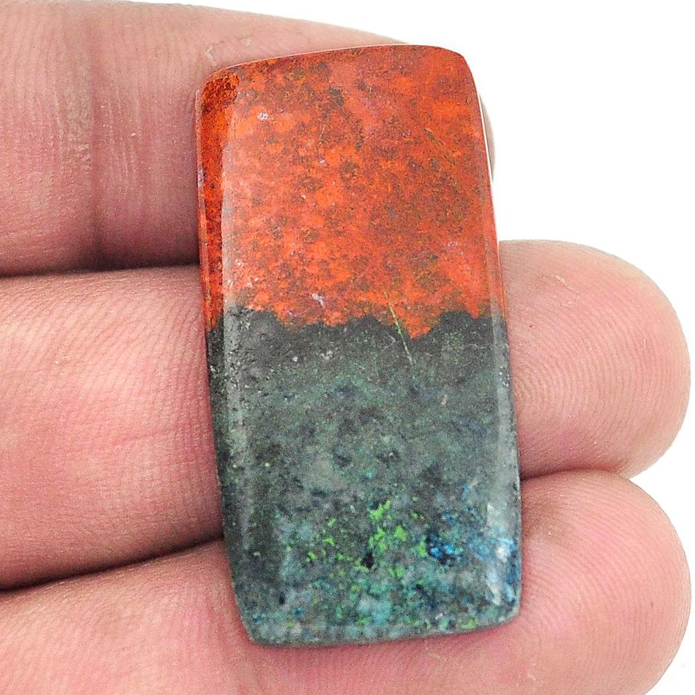 28.80ct sonora sunrise cuprite chrysocolla 35x17mm baguette loose gemstone s1762