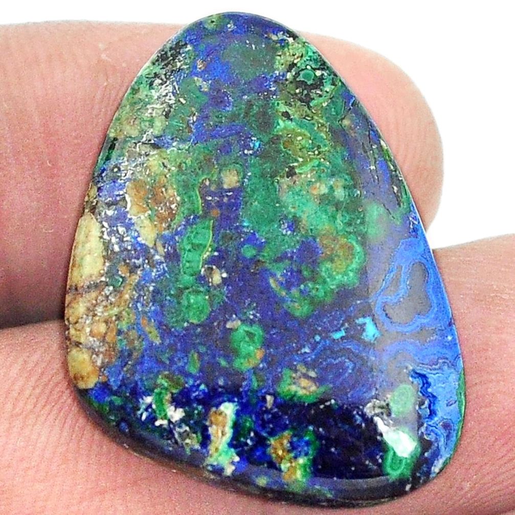 Natural 24.65cts azurite malachite green 17x19 mm fancy loose gemstone s1887