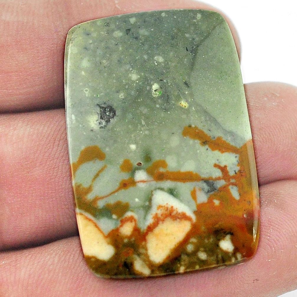 Natural 45.15cts rocky butte picture jasper 35x24mm octagan loose gemstone s1952