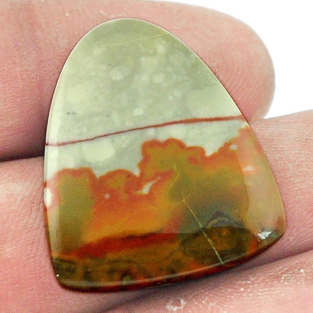 Natural 18.45cts rocky butte picture jasper 26x22 mm fancy loose gemstone s1979