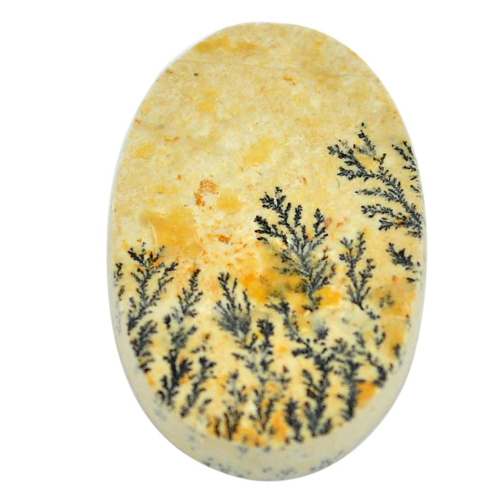 15.10cts germany psilomelane dendrite 26x17 mm oval loose gemstone s2029